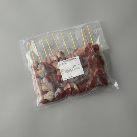 【冷凍】業務用　国産砂肝串　30g×10本　3パックセット（合計30本）