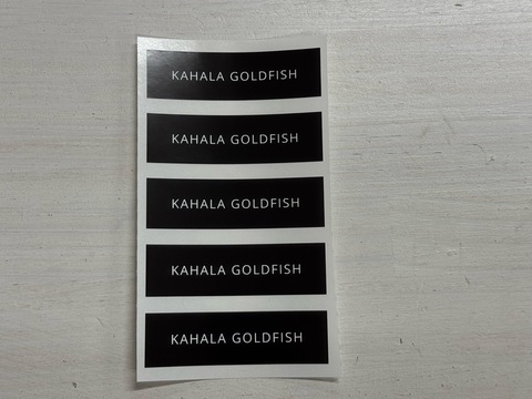 新　kahalaステッカー　small　(ブラック） 5枚組