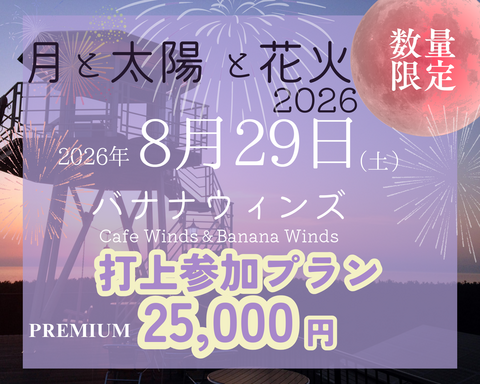 「月と太陽と花火」打ち上げ参加プラン