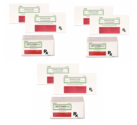 【168日みっちりダイエットセット】DAPAGLIFLOZIN 10mg（ダパグリフロジン・フォシーガ) 6個& Metformin（メトホルミン）500mg 3個