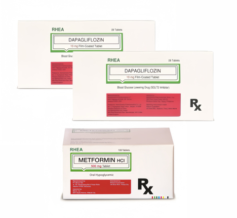 【56日みっちりダイエットセット】DAPAGLIFLOZIN 10mg（ダパグリフロジン・フォシーガ) 2個& Metformin（メトホルミン）500mg