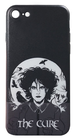 【The Cure】ザ・キュア「The Cure」 iPhone７/ iPhone８ / iPhoneSE（第２世代/第３世代）シリコン TPUケース ブラック系（サイド：透明）