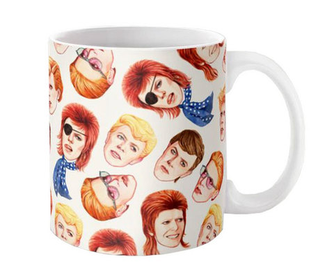 【David Bowie】デヴィット・ボウイ「Fabulous Bowie」イラスト マグカップ