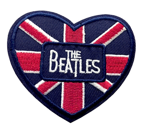 【The Beatles/Union Jack】ビートルズ ユニオンジャック ハート型 ワッペン 