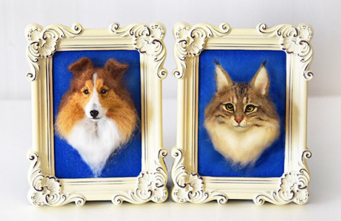 オーダーメイド「犬と猫の肖像」きりのみりい完全オリジナル