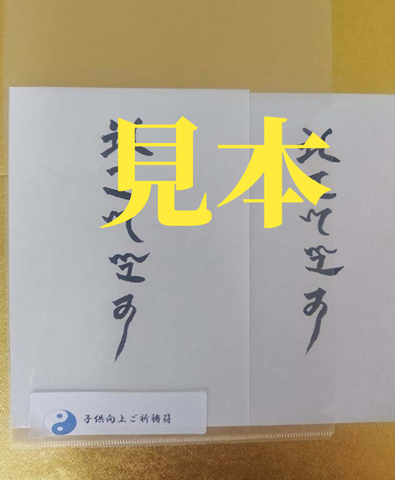 子供向上ご祈祷符～ご両親がお持ちになり願う、お子様の学業成績UPや部活、仕事での活躍を願う