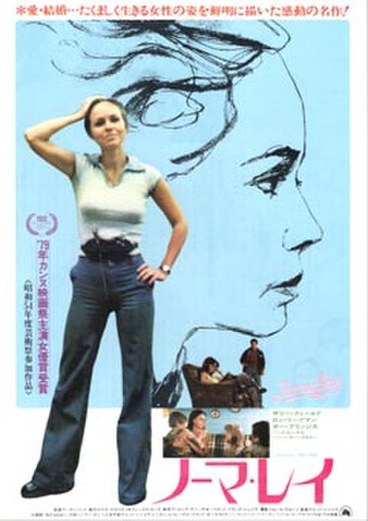 映画チラシ： ノーマ・レイ（裏面青）