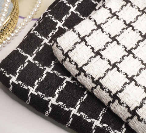 Cocoモダンチェックモノトーンツイード　10cm