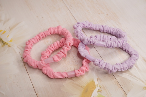 夢かわカラーパーツ取り付けシュシュ　10個セット