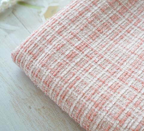 ピーチみるくピンクカラーツイード　10cm