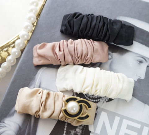 ギャザーサテンぱっちんピン