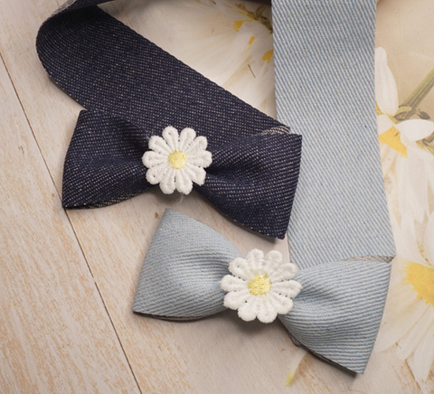 リアルデニムリボン　幅4cm/90cm