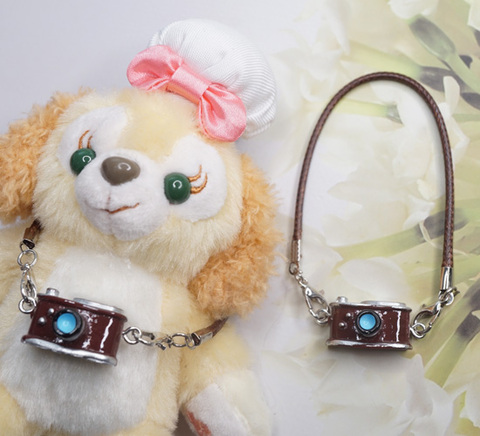 ドール用ショルダー付きミニチュアカメラパーツ(レトロ)