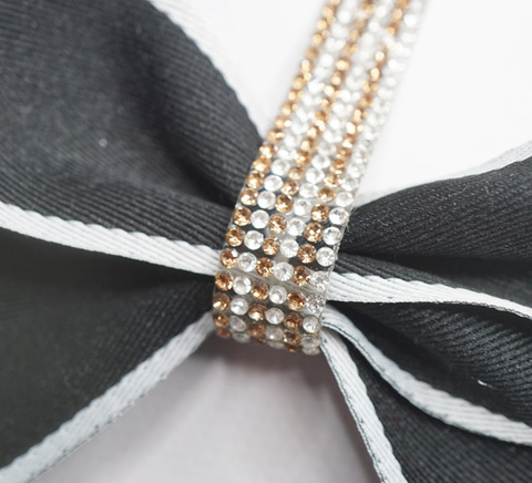 アイロン接着ダブルカラーストーンクリスタルテープ/幅1.2cm　40cm