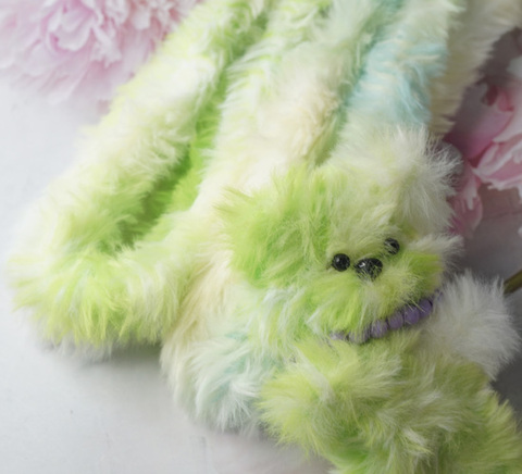 モールDoll用ブルーグリーングラデーションカラーファーワイヤー
