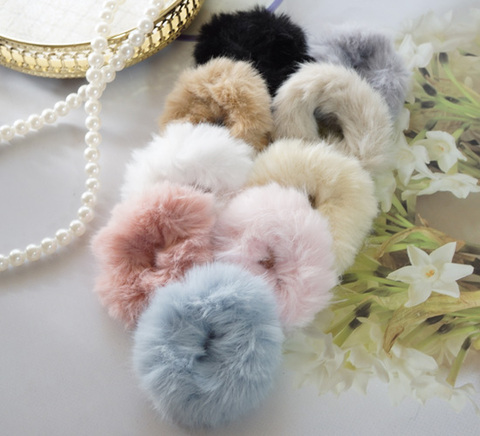 ふわふわエコファーヘアゴム