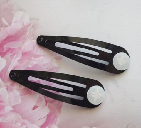 パーツ取り付け台座付しずく型パッチンピン5個セット