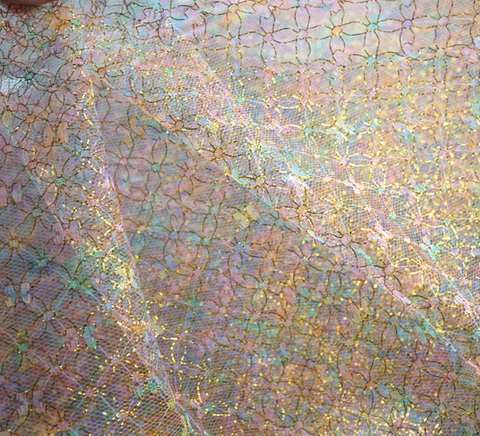 シャイニーフローラル・チュールレース　40cm