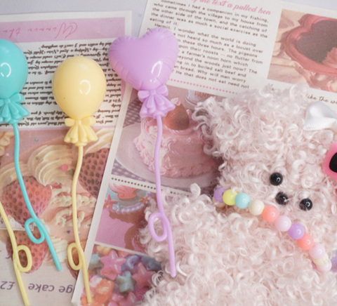 ドール用リボン付きバルーン４点