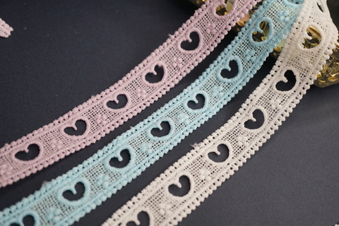 ハート空きレースリボン　2.1cｍ/90cm