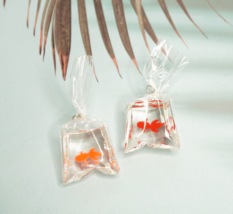 ミニチュア金魚すくいフィギュアチャーム