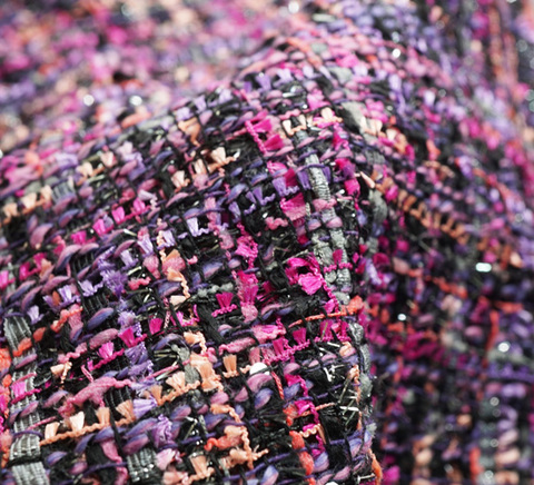 ピンクパープルライン＆ブラックカラーツイード　10cm