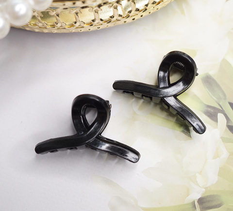 ブラックループバンズクリップ(4.5cm)