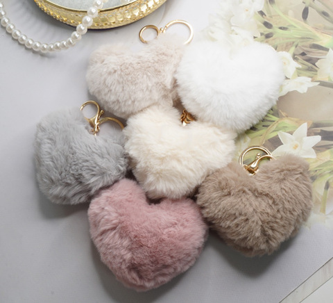 New！ニュアンスカラーハート型エコファーチャーム(10cm)