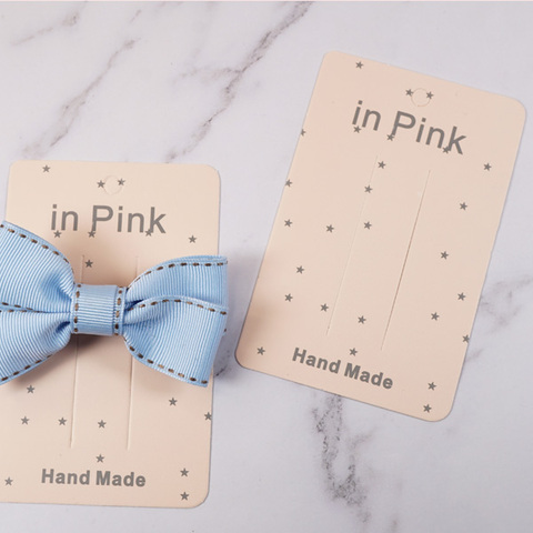 inPink＆星ヘアアクセサリー台紙10枚セット