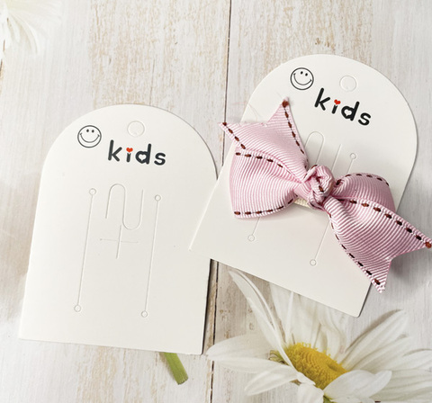 キッズ用スマイルヘアアクセサリー台紙10枚セット