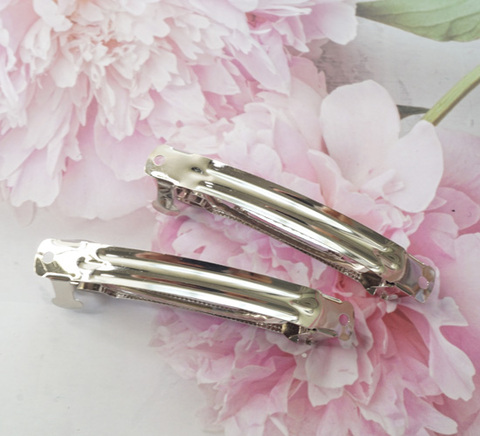 シルバーバレッタ5個セット/ 8cm(2段式)
