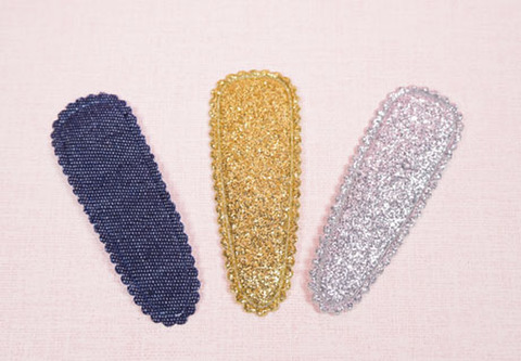 ヘアピンカバー(デニム・GDラメ・SVラメ)