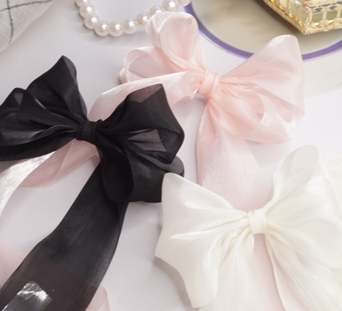 パールシルキーオーガンジーリボン　3.8cｍ/90cm