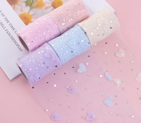 ひらひハートチュール　7.5cｍ/90cm