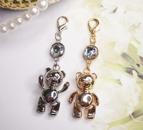 カニカン付きジュエルベアチャーム