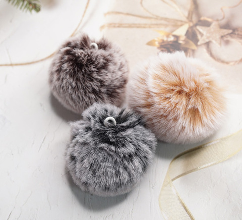 大人MIXカラーエコファーボール8cm(マルカン通しループあり)2color