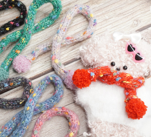 ドール用カラフルもこもこニットマフラー