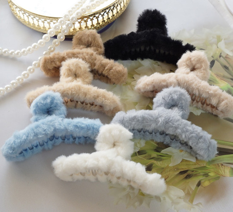 ふわふわエコファーループバンズクリップ