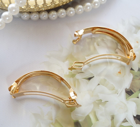 ゴールドカーブバレッタ大サイズ(かまぼこ型)