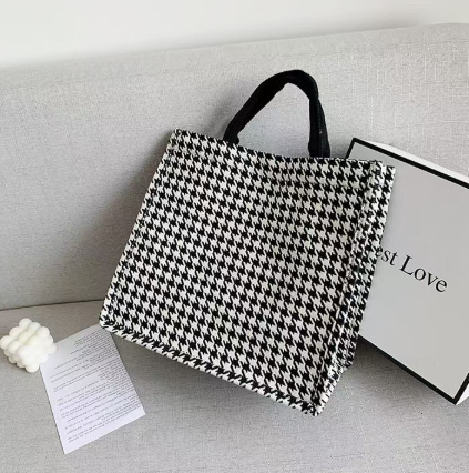 千鳥柄トートバッグ
