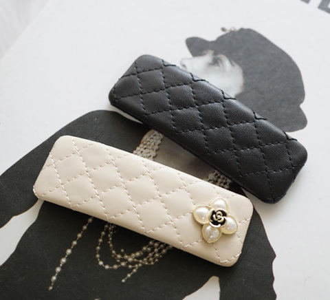 Cocoマトラッセキルティングフェイクレザーぱっちんピン