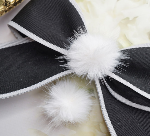 半球ホワイトフェイクファー(裏加工済み)3cm