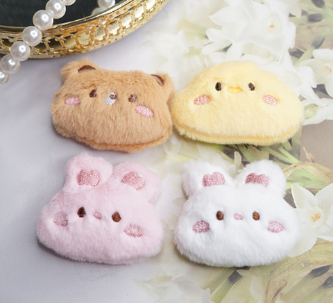 ふわふわアニマルフェイスぬいぐるみパーツ4種