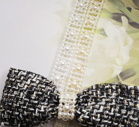 センターリボン用スクエアパールライン　90cm