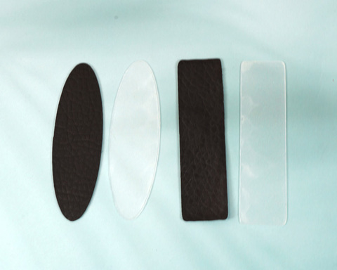 くるみバレッタ用薄型プレート＆裏張りフェイクレザーシート