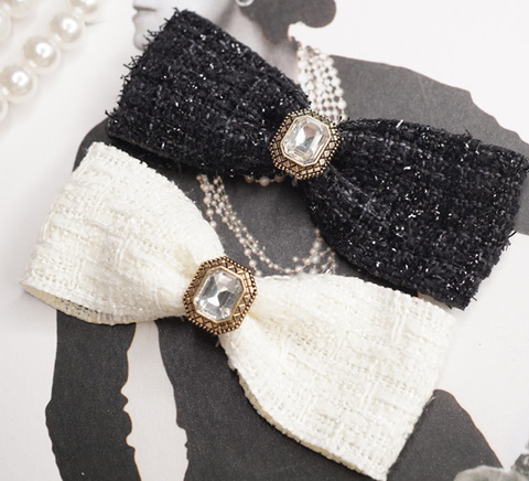 Cocoラメモノトーンツイードリボン　40ｍｍ/90cm