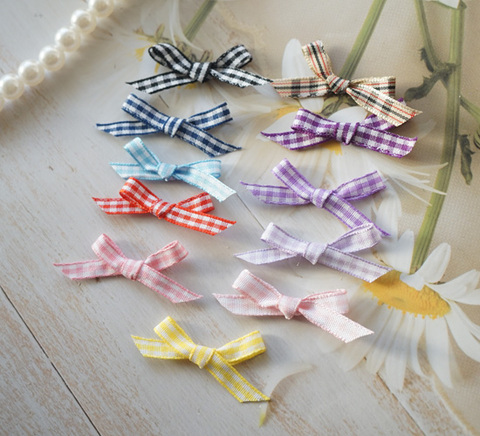 ギンガムチェックリボン　6mm/90cｍ