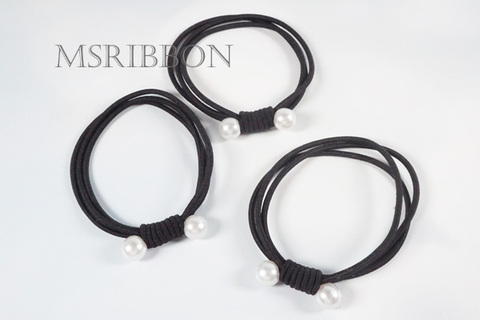 パール付き３in1ヘアゴム