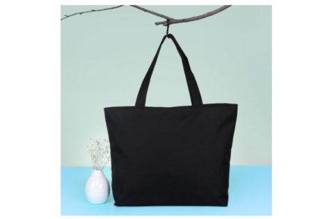 訳あり！ブラックキャンバストートバッグ