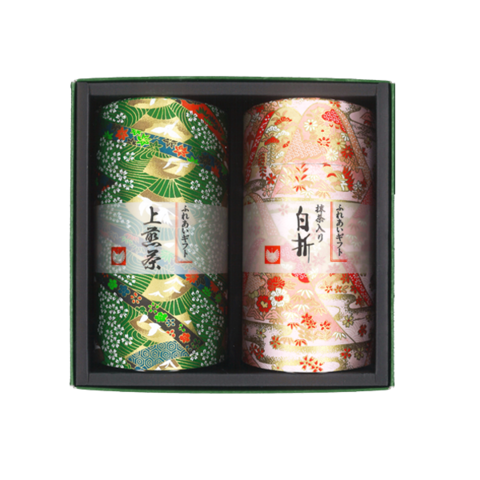 和紙友禅【上煎茶・抹茶入白折】(EL-30)